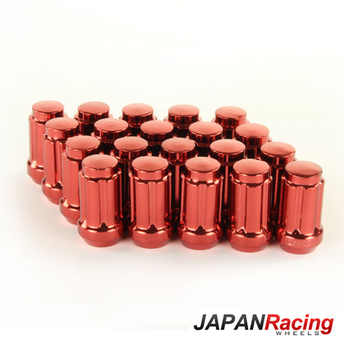 Japan Racing Lug Nuts Schmiedestahl Kurz Rot - M12x1.5  20 Stck